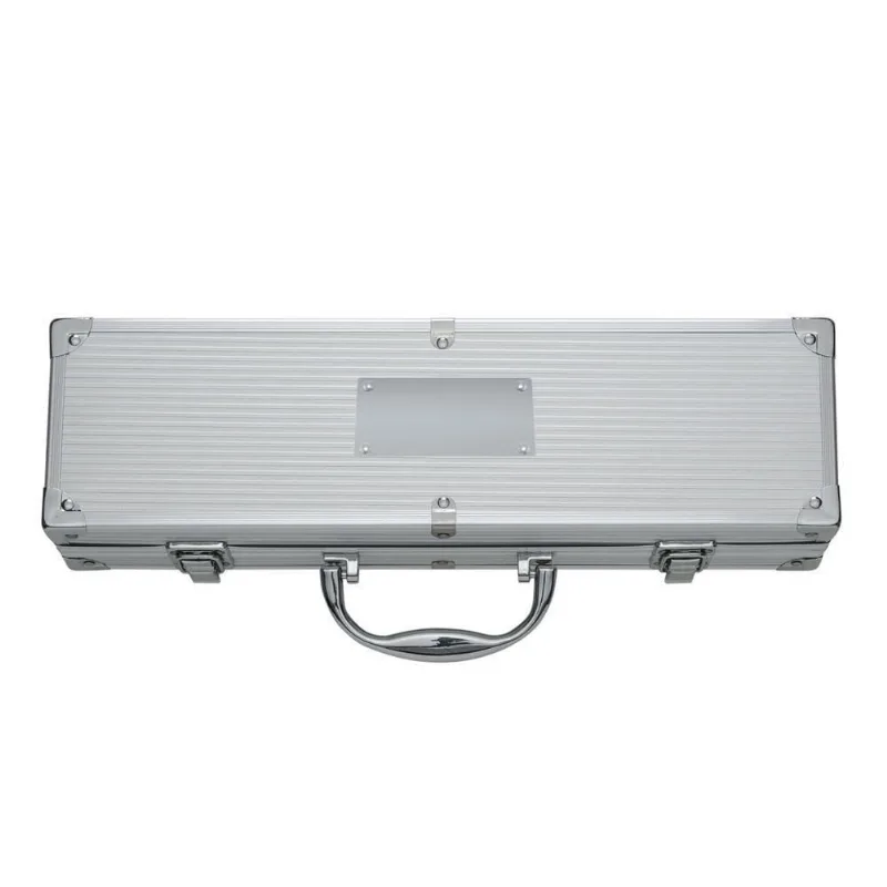 Kit Churrasco 4 Peças Inox Maleta De Alumínio