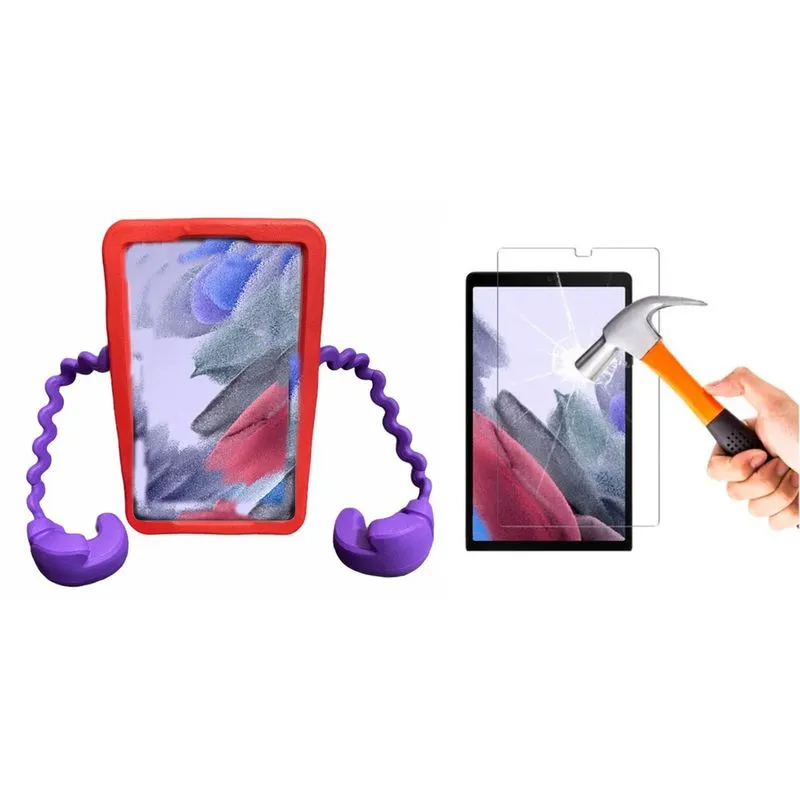 Capa Emborrachada Infantil p/ tablet Samsung Galaxy A7 lite T220 T225 8.7 + Película de Vidro