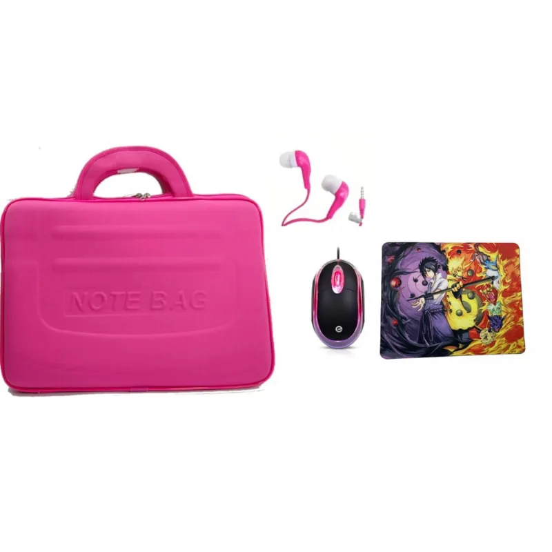 Maleta Capa Case para notebook/Macbook de até 15.6 polegadas + Fone + Mouse + Mouse Pad Kit