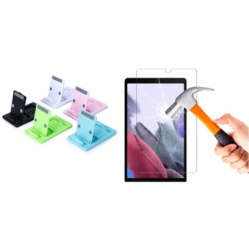 Película Vidro para tablet Samsung A7 lite T220 T225 8.7 + Suporte de Mesa