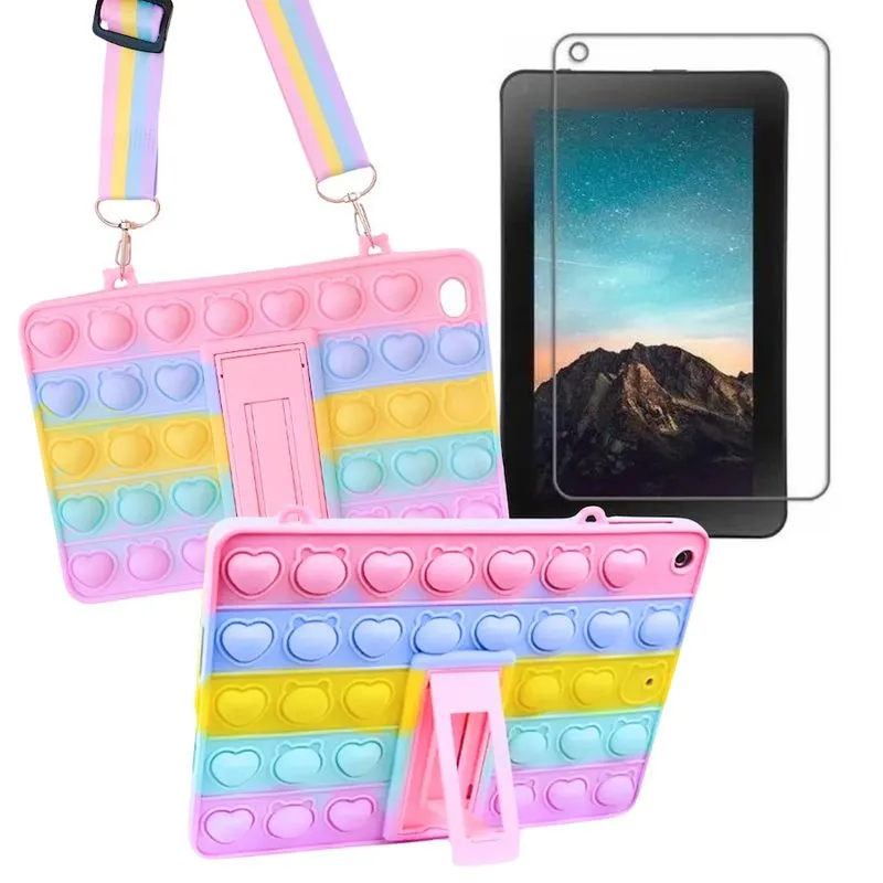 Capa infantil c/ Alça p/ Tablet M9s Go M9 Multi + Película