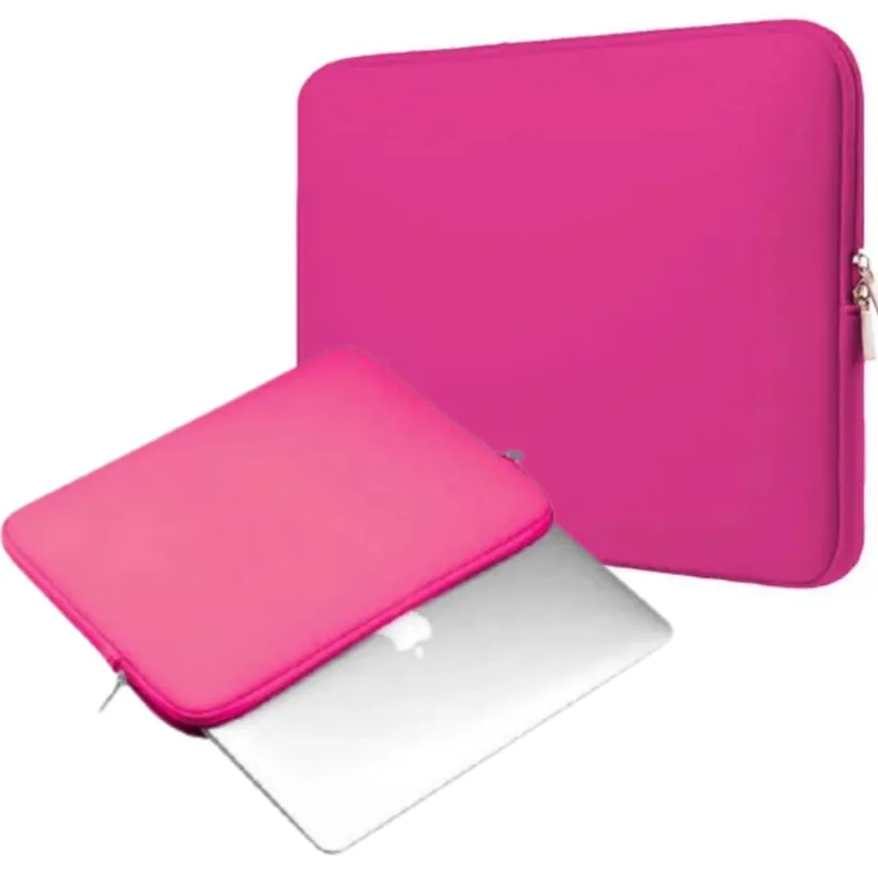 Capa Case Luva Para Notebook De Até 15,6 Polegadas Rosa Liso