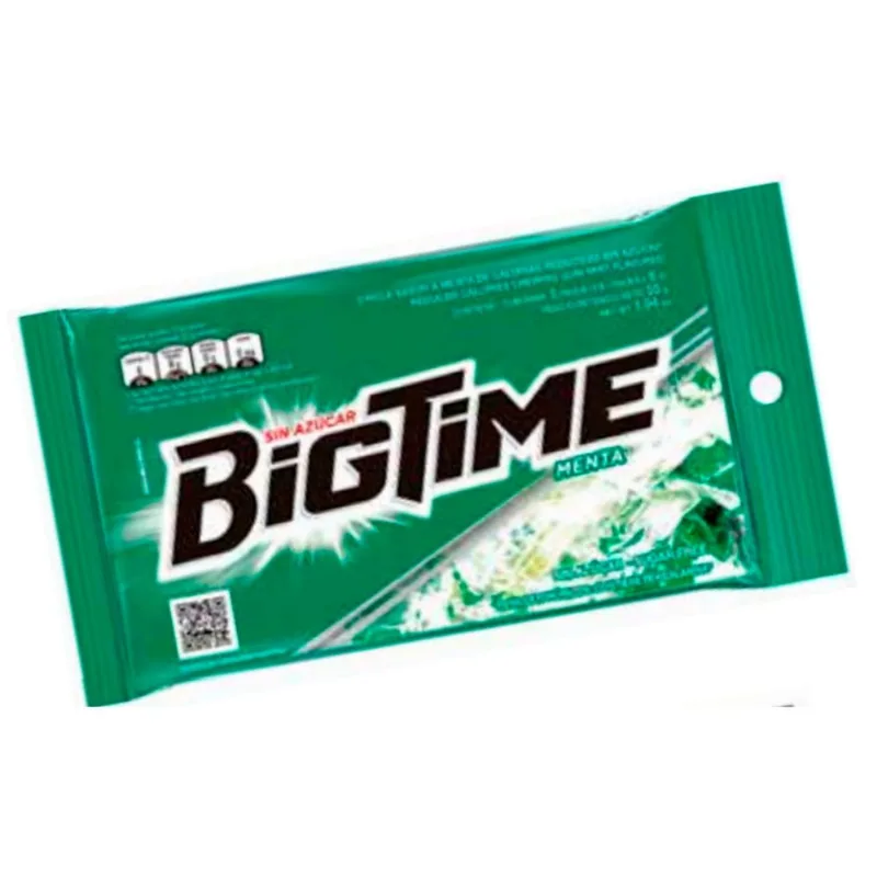 Pack Chicles Bigtime Menta 5 un.