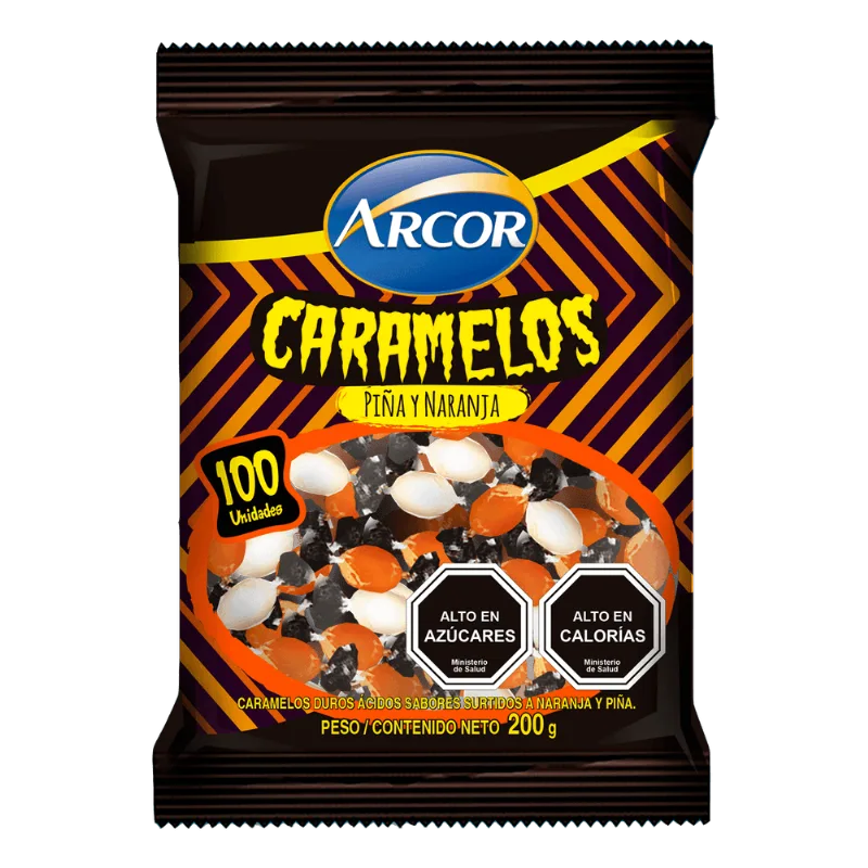 Caramelos Arcor Halloween Piña y Naranja 200 gr