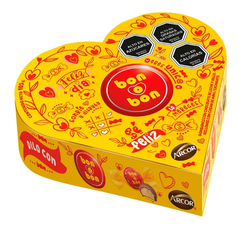 Chocolate de Leche Bon O Bon Corazón 105 g