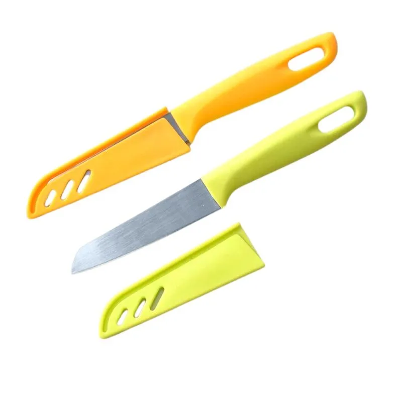 Kit 2 Facas Para Legumes AçoInox com Capa Afiadas Sortidas