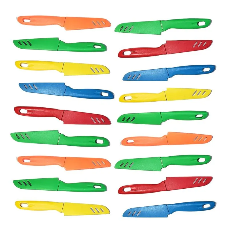 Kit 18 Facas Para Legumes AçoInox comCapa Sortidas Afiada 18