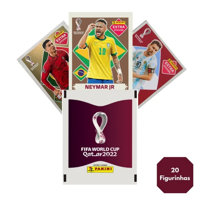 Kit 75 Figurinhas Album Copa Do Mundo Qatar (15 Envelopes)
