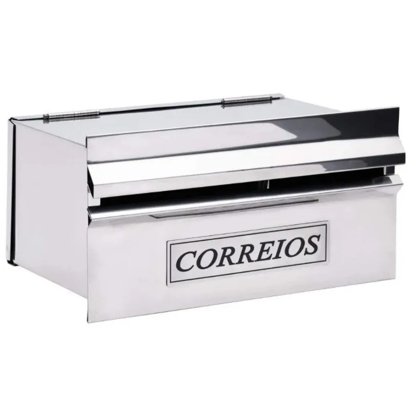 Caixa De Correio Carta Inox De Embutir Muro Correspondência