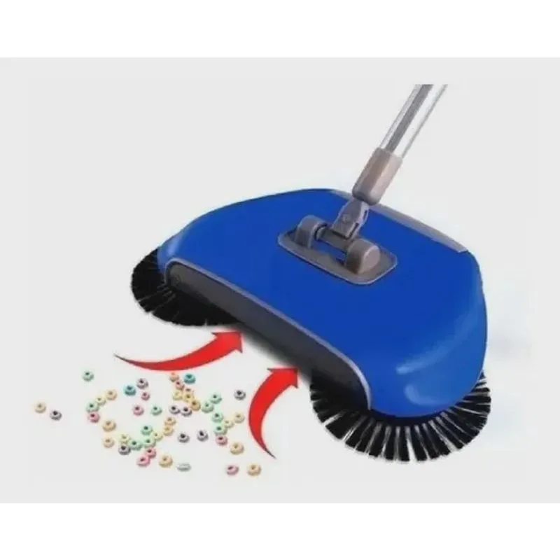 Vassoura Mágica Smart Sweeper Feiticeira Dobrável Sujeira Giratoria 360° Perfect 3 Em 1 Furacão AspiradorTripla Escova