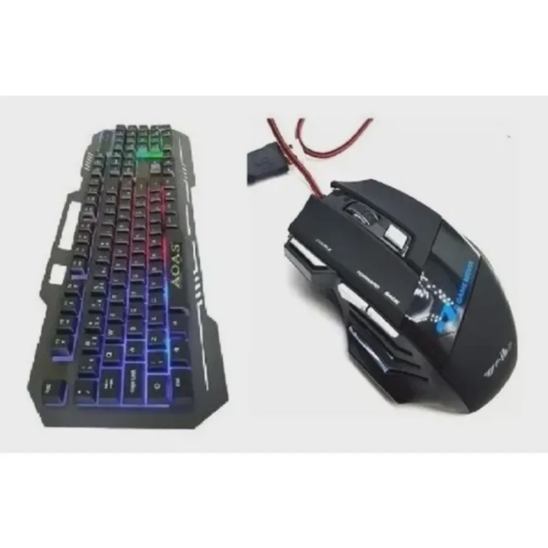 Kit Teclado Mouse X7 Luminado Gamer Semi Mecânico Led Abnt nf