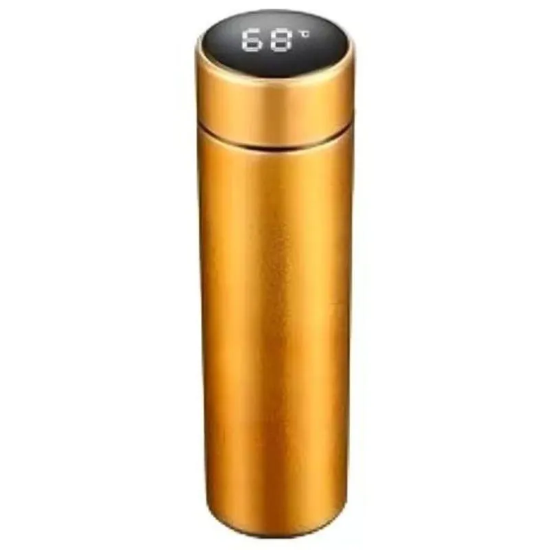 Garrafa Térmica Termômetro Tampa Led Digital Display 500ml