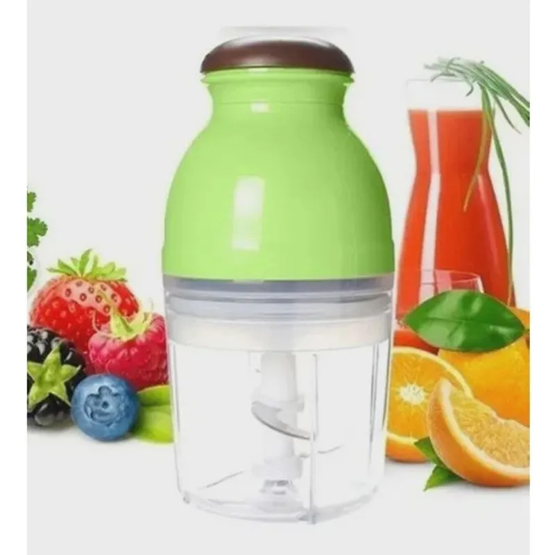 Mini Triturador Moedor Processador Elétrico Carne Alimentos Frutas Lecumes Bivolt