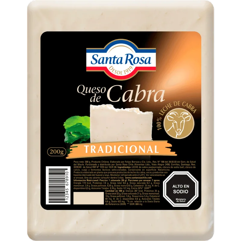 Queso Cabra Santa Rosa Envasado Trozo 200 g