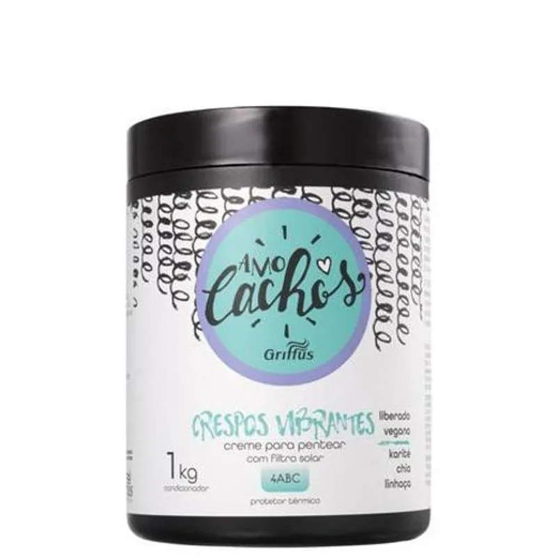 Creme Para Pentear Amo Cachos Crespos Vibrantes Griffus 1kg