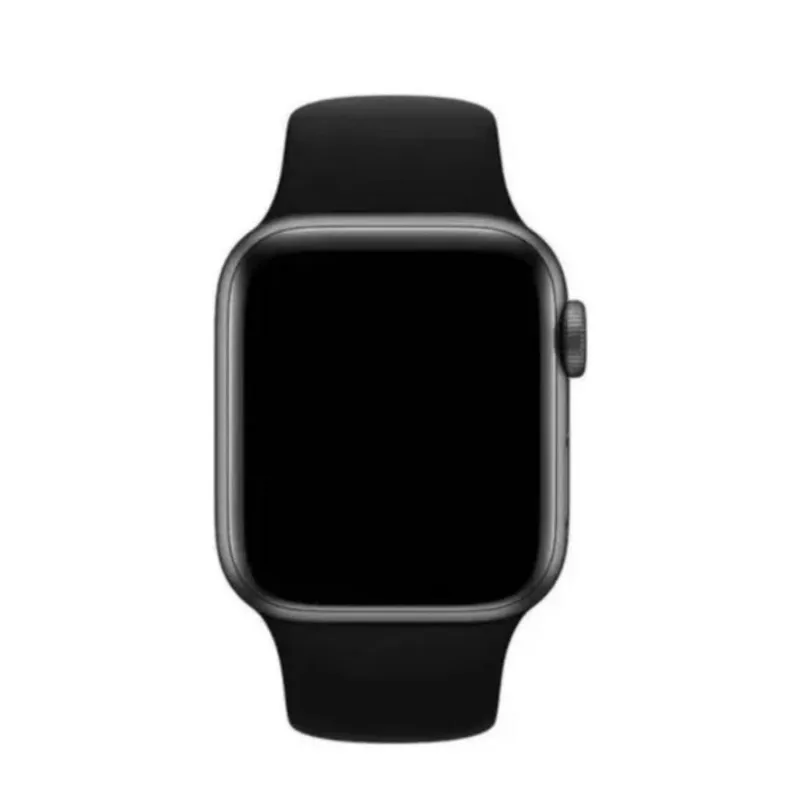 Pulseira P/ App Watch 40 Mm Preto Liso Leve E Flexível P/ O Dia