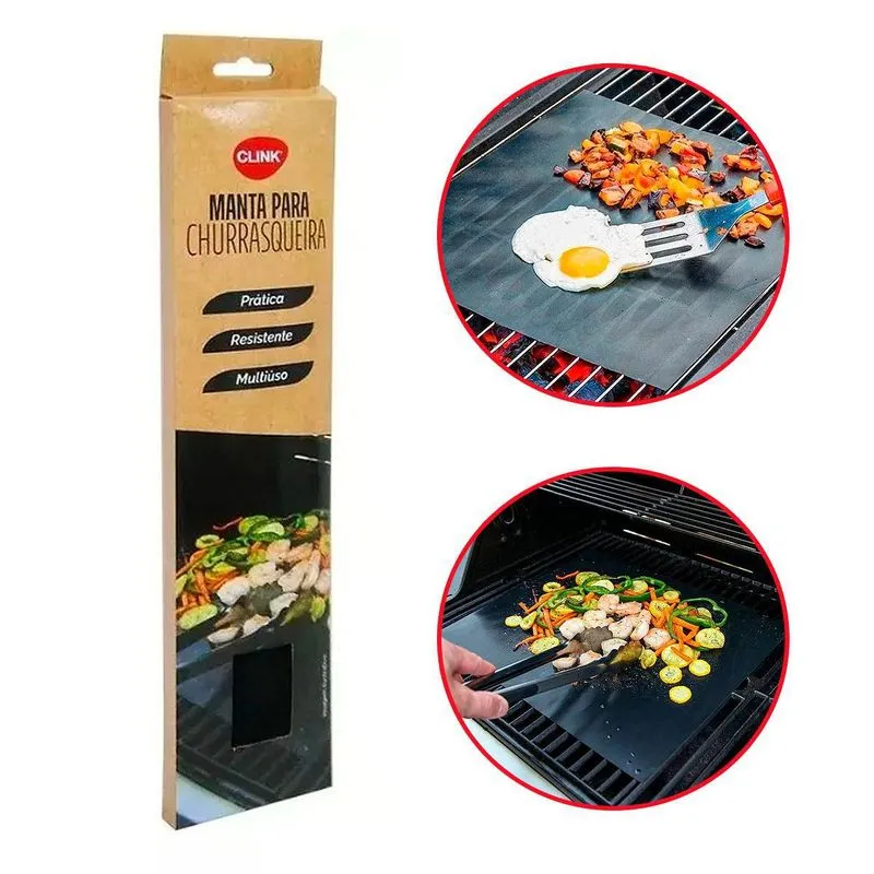Manta Grill Tapete Churrasco Grelha Antiaderente Premium