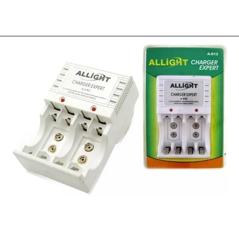 Carregador De Pilha Aa Aaa Bateria 9v Recarregável Bivolt