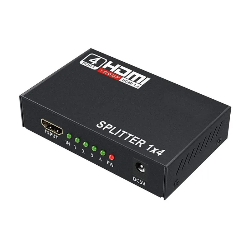 Splitter Divisor Hdmi Hdtv 1x4 1 Entrada 4 Saídas Full Hd 3d