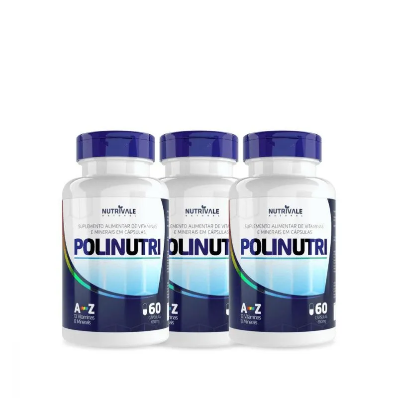 Polinutri 60 Capsulas 500 Mg 3 Unidades Vitamina