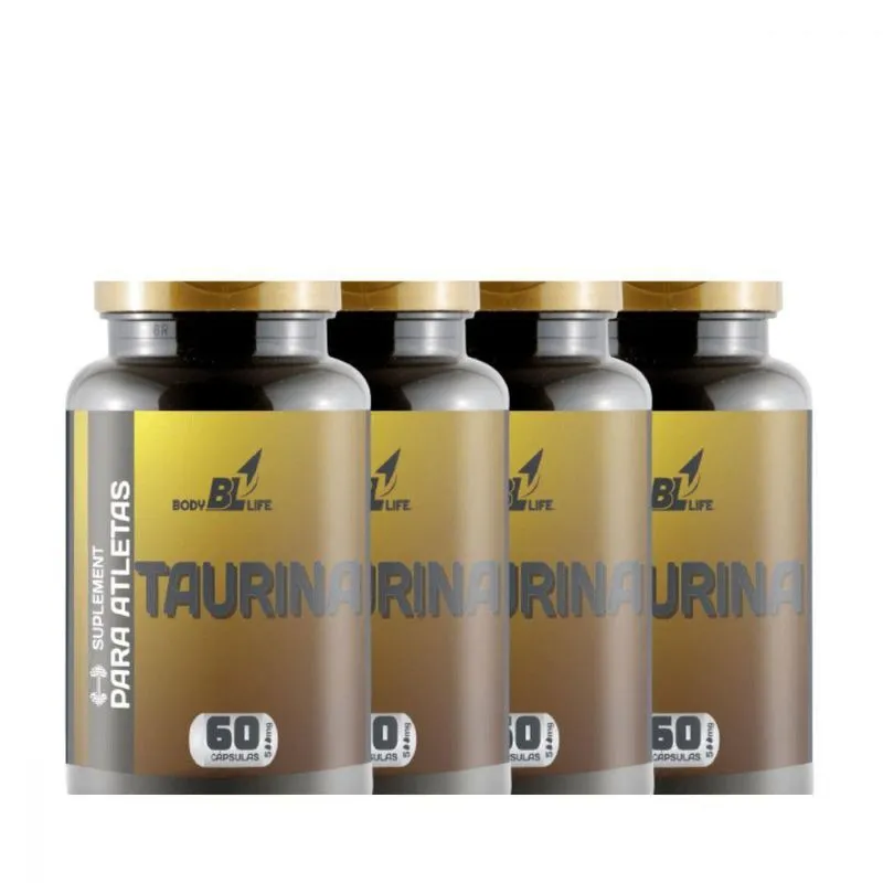 Taurina 60 Capsulas 500 Mg 4 Unidades