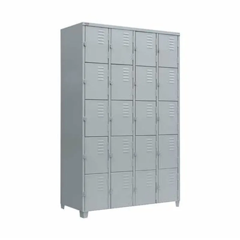 Armário Roupeiro De Aço Vestiário Academia 20 Portas Locker Cinza