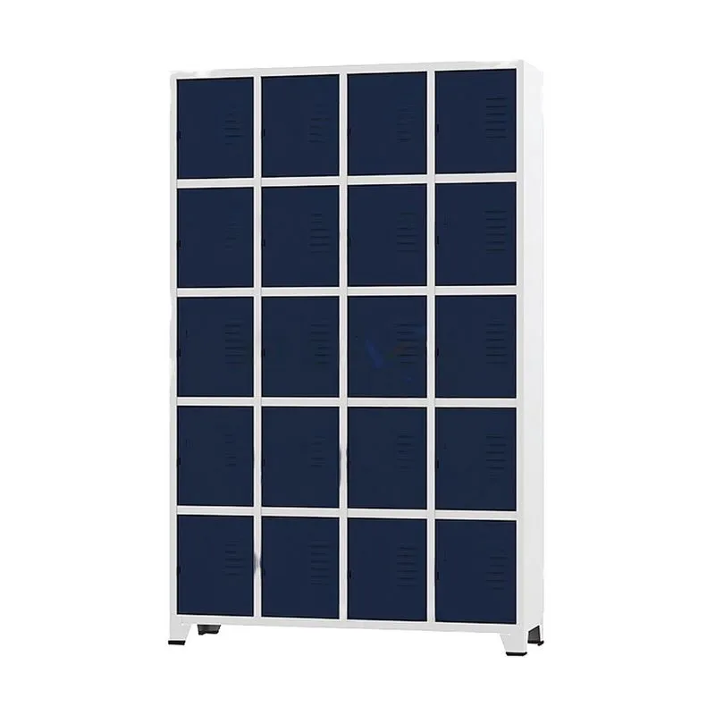 Armário Roupeiro De Aço Para Vestiário 20 Portas Locker Azul Marinho