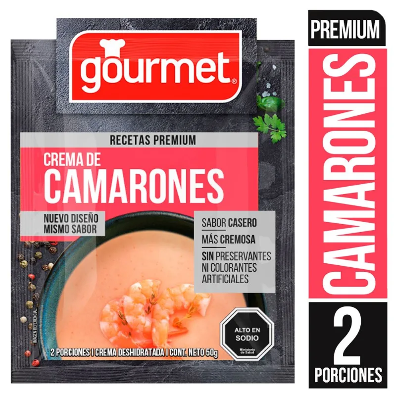 Crema de Camarones Gourmet Receta Premium Sobre 50 g