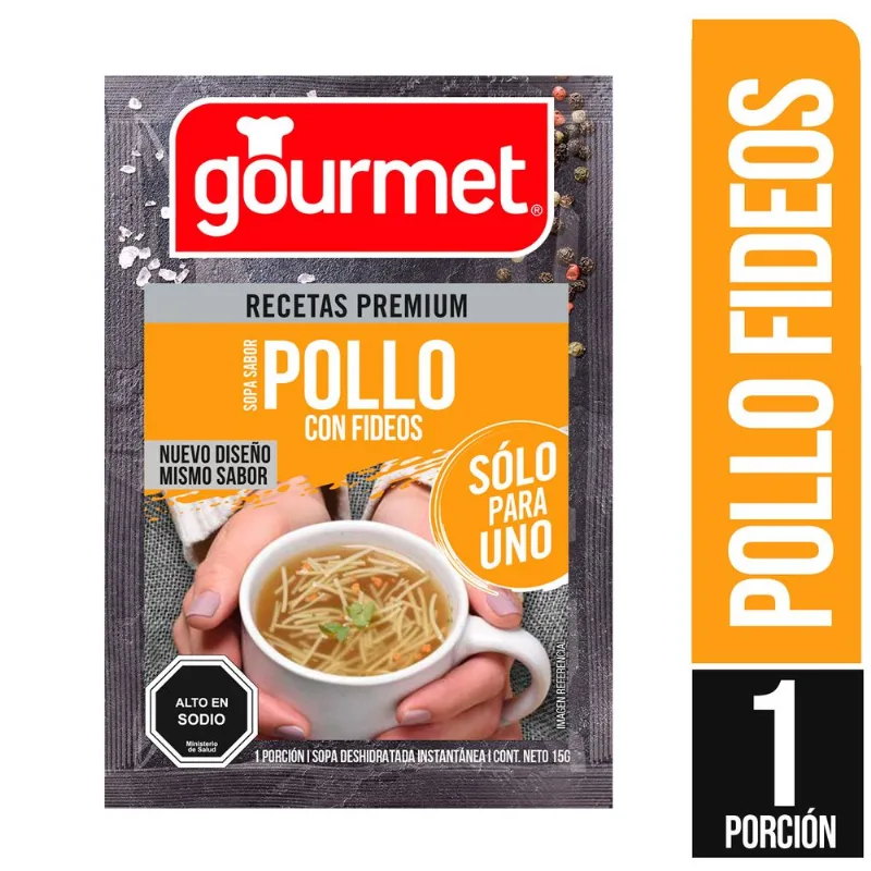 Sopa para Uno Gourmet Pollo Fideos 15 g