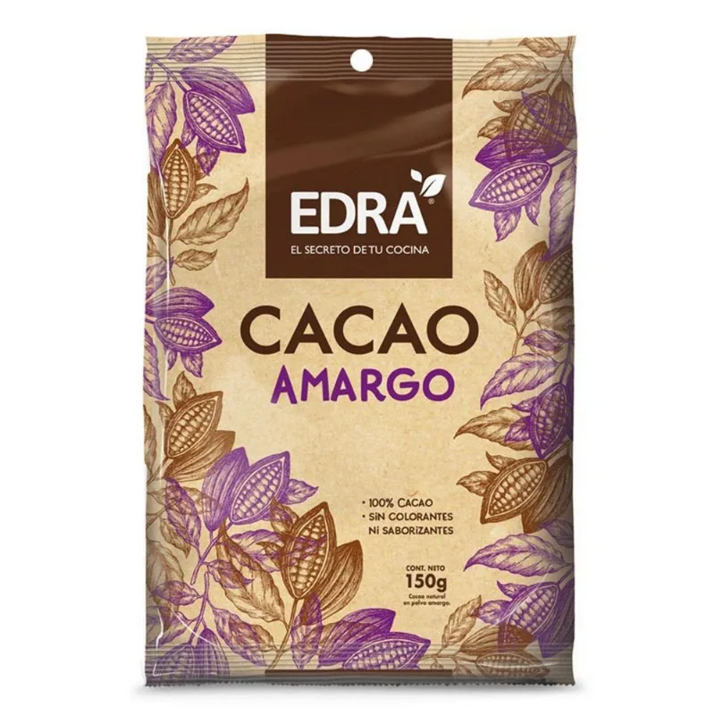 Cacao Amargo en Polvo Edra 150 g