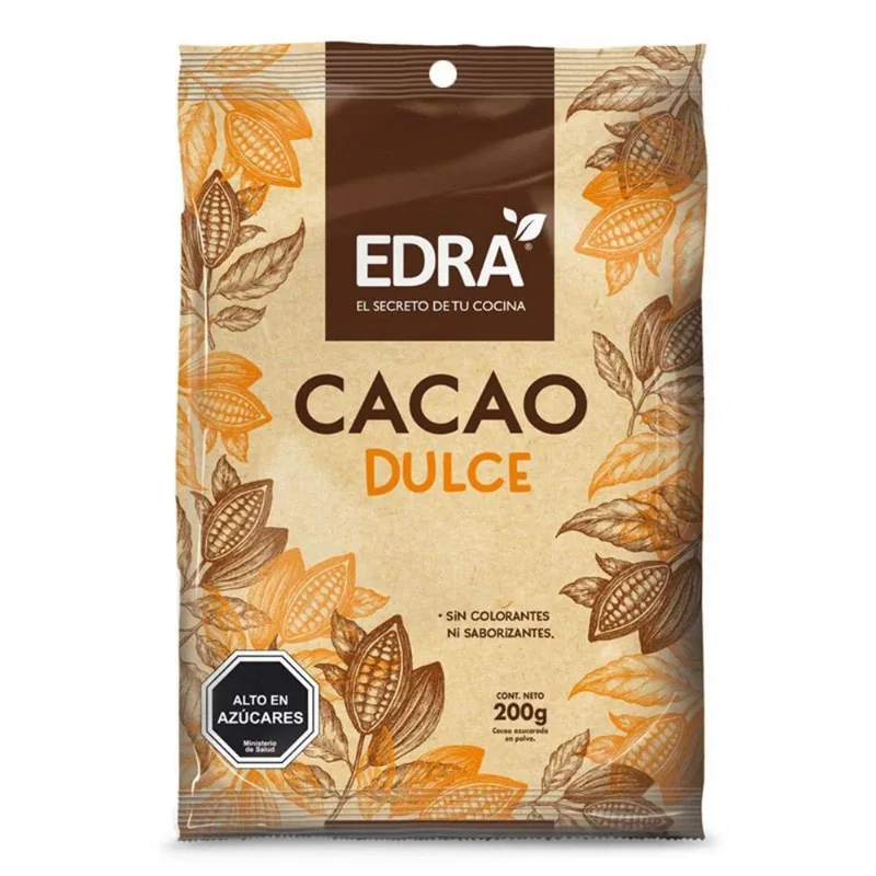 Cacao Dulce en Polvo Edra 200 g
