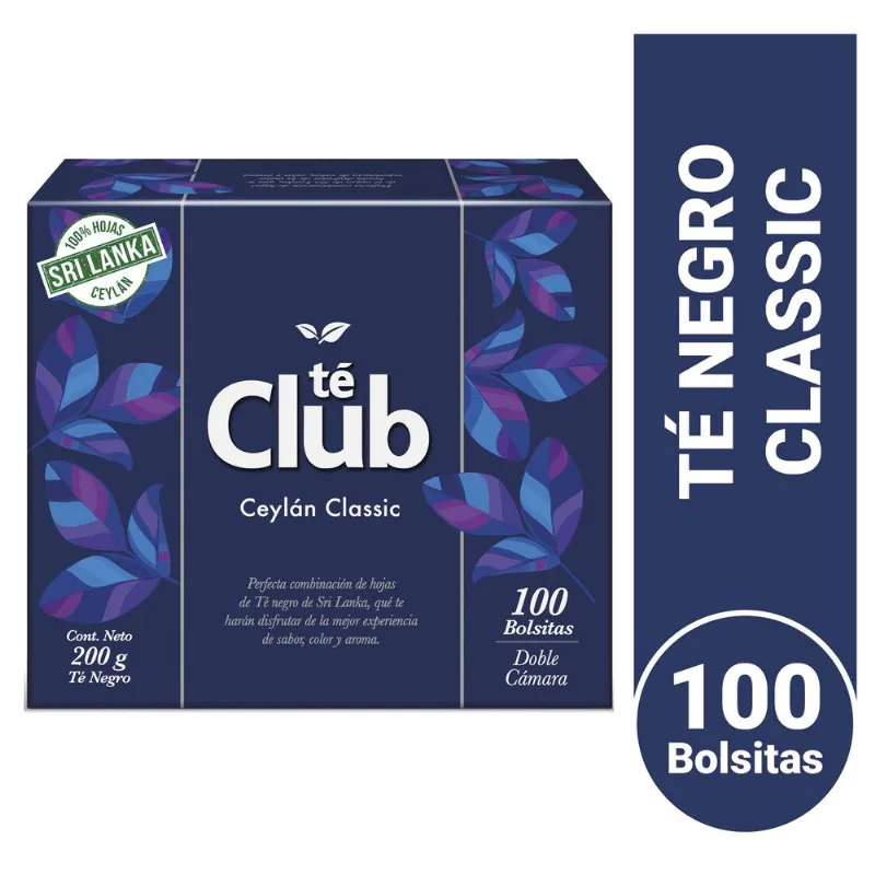 Té Club Classic Sobre Envoltura 100 un.