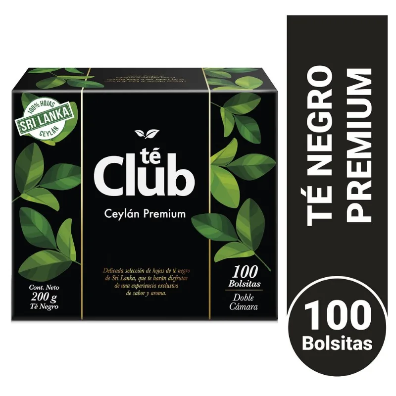 Té Club Premium Sobre Envoltura 100 un.