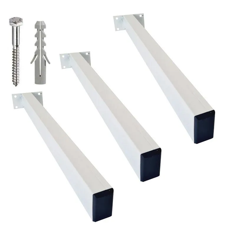 Suporte Para Pia Mão Francesa 50cm - 3un + Kit Parafusos