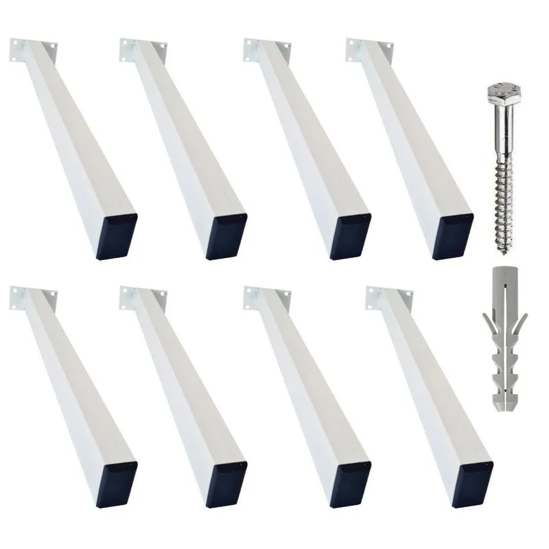 Suporte Para Pia Mão Francesa 50cm - 8un + Kit Parafusos