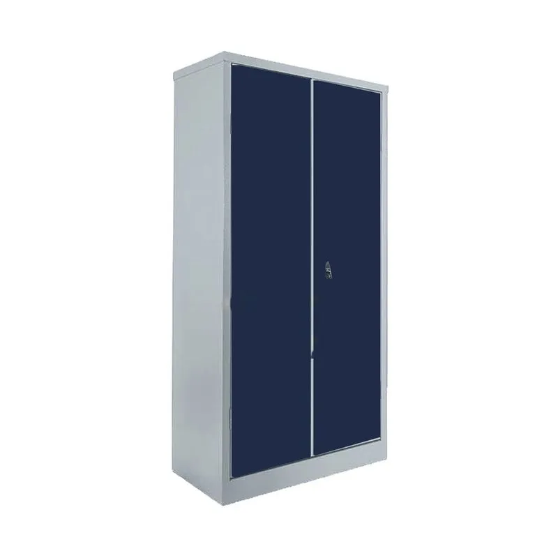 Armário De Aço 2 Portas Com Prateleira 90 c/ Chaves Azul Marinho