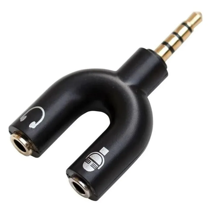 Adaptador Divisor P2 X P3 Microfone Fone Celular Metal U01
