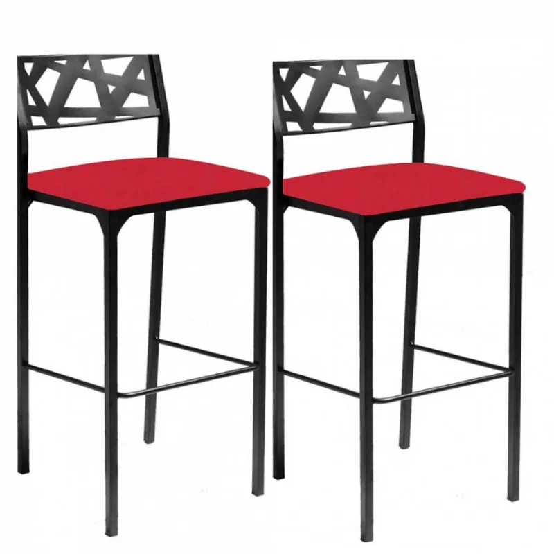 Kit 2 Banquetas Luiza Corino Vermelho