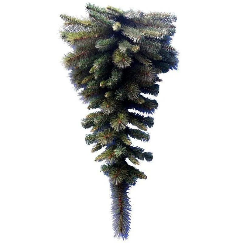 Árvore Natal Invertida Pinheiro Parede Luxo 87 Galhos 90cm
