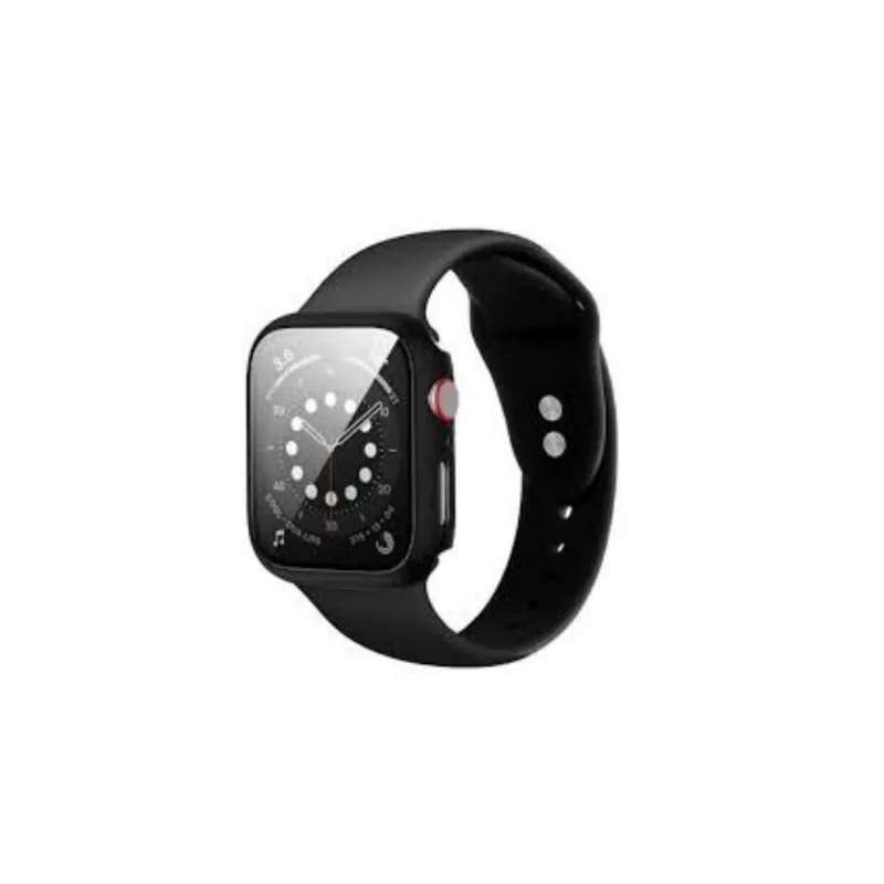 Pulseira Silicone P/ App Watch 42 Mm Preto Liso Design Moderno