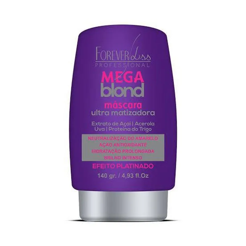 Máscara Mega Blond Efeito Cabelo Platinado Forever Liss