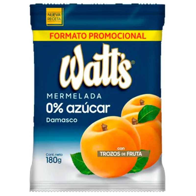 Mermelada Watt's Damasco Sin Azúcar 180 g