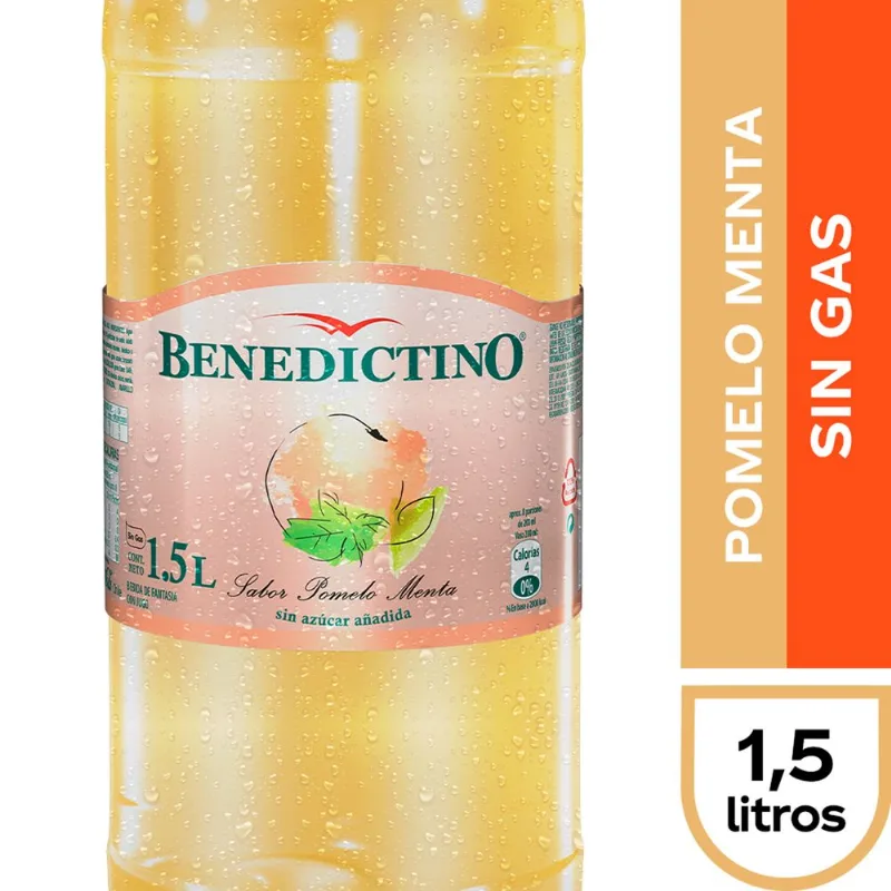 Agua Saborizada Benedictino Pomelo Menta 1.5 L