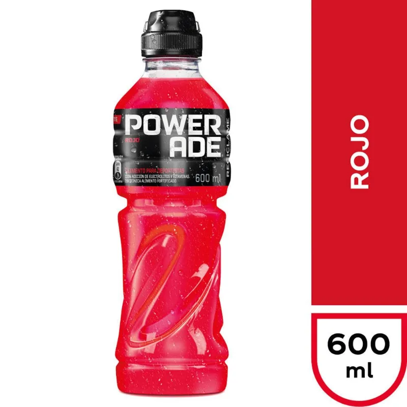Bebida Isotónica Powerade Rojo 600 ml