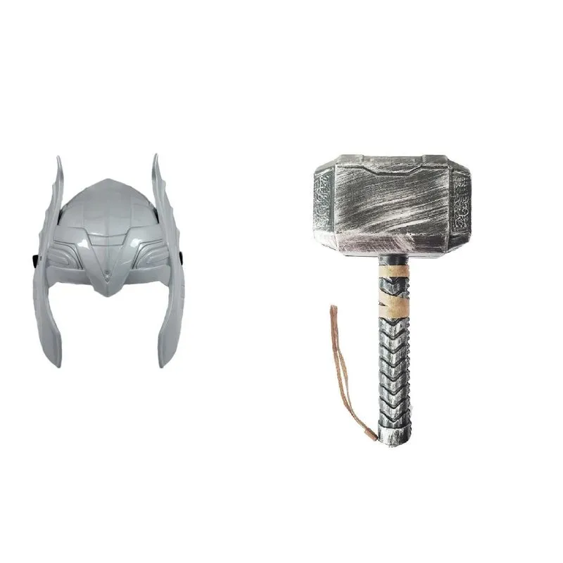 Capacete E Martelo Thor Super Heróis Vingadores Fantasia