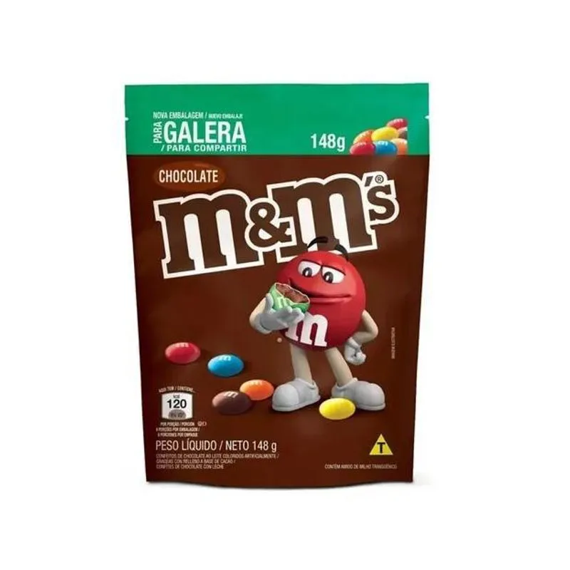 Kit 3 Sachês M&m's Chocolate Ao Leite 148g -mars