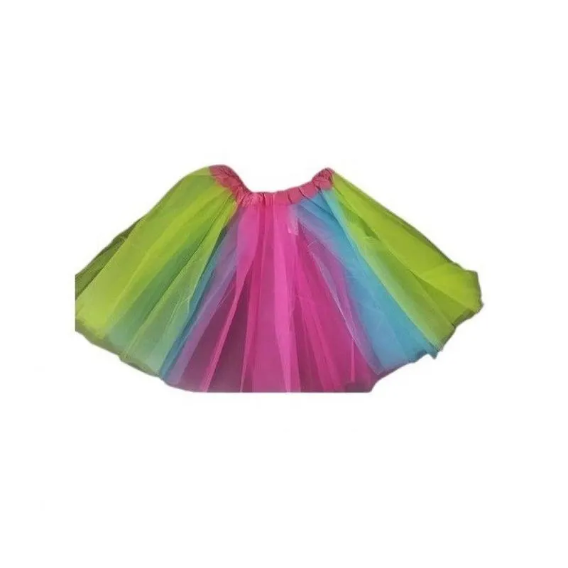 Saia Tutu Colorida 40cm Infantil