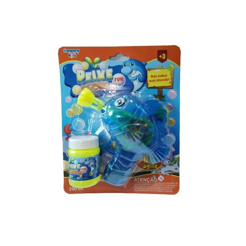 Peixe Azul Lança Bolhas De Sabão Com Luz Company Kids