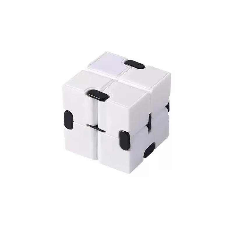 Fidget Toy Cubo Infinito Branco Antistress Brinquedo