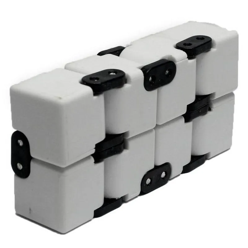 Kit 2 Brinquedos Anti Stress Cubo Infinito Branco Fidget Toy
